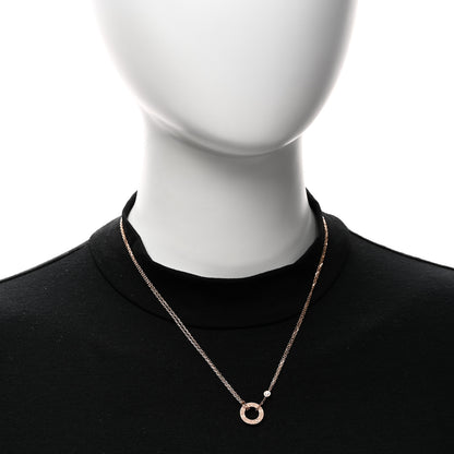 Cartier 18K Pink Gold 2 Diamond LOVE Necklace 2 of 5