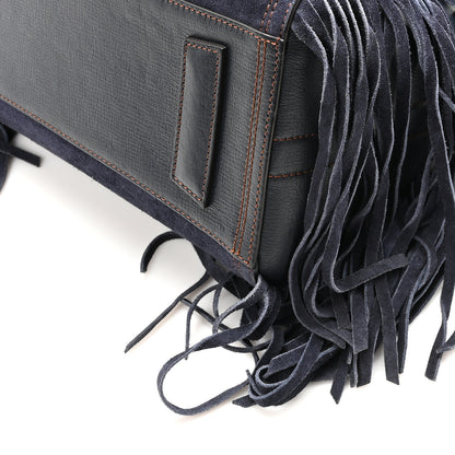 Givenchy Calfskin Suede Small Fringe Antigona Blue 10 of 10