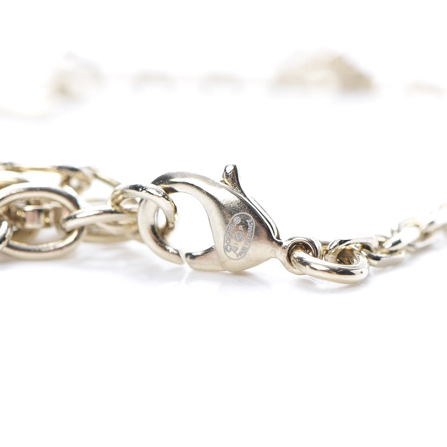 Pearl CC Chain Anklet Gold