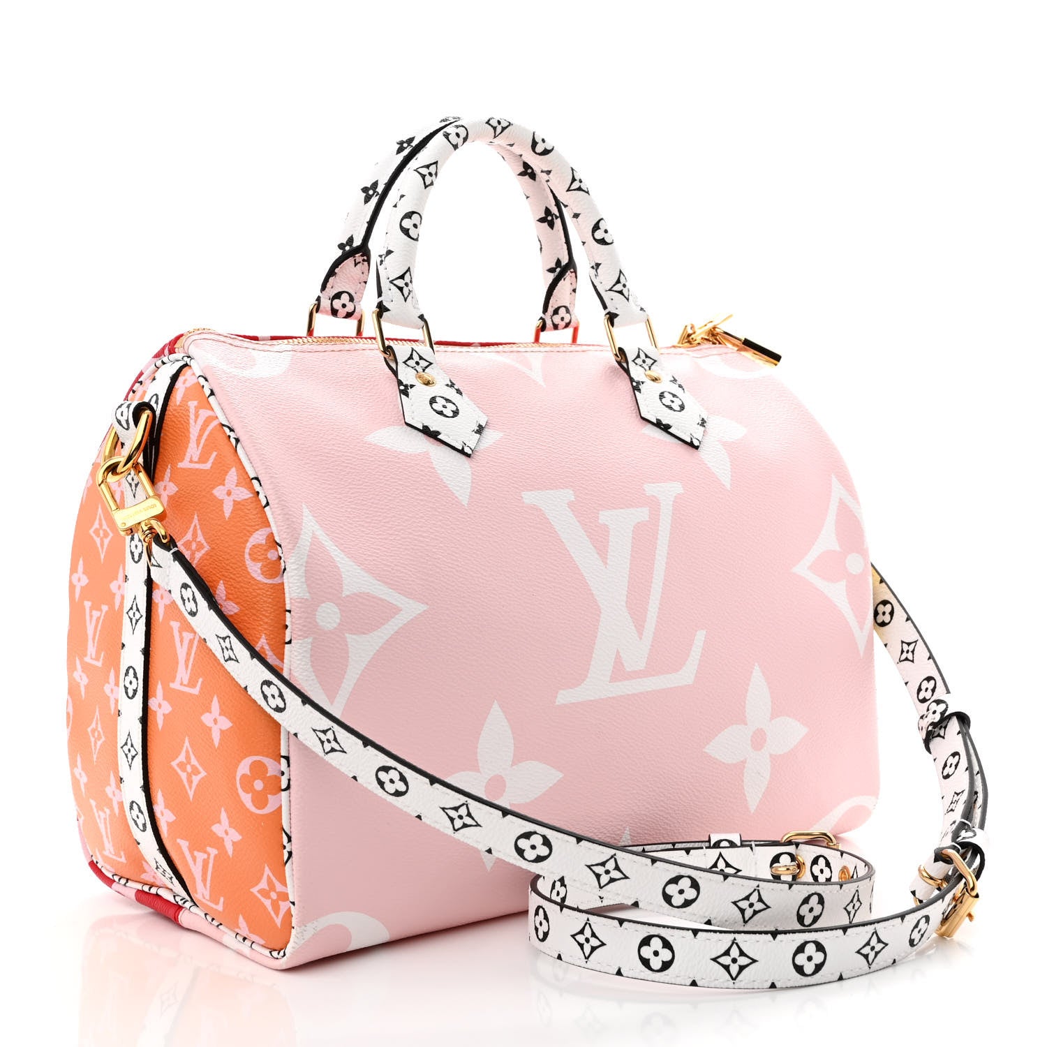 Louis Vuitton Monogram Giant Speedy Bandouliere 30 Rouge 3 of 10