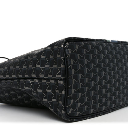 Moynat Grained Calfskin Canvas 1920 Oh! Tote Ruban PM Carbon Silver 8 of 10