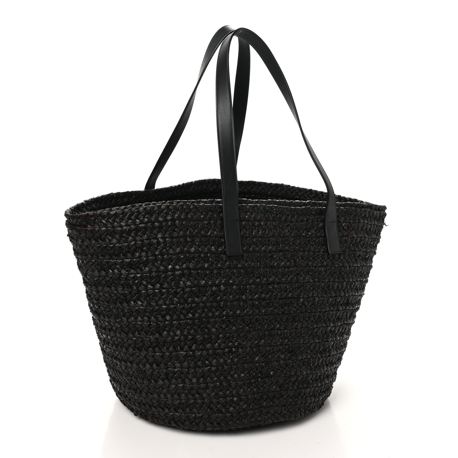 Saint Laurent Raffia Medium Panier Bag Black 3 of 9