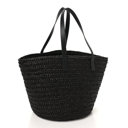 Saint Laurent Raffia Medium Panier Bag Black 3 of 9