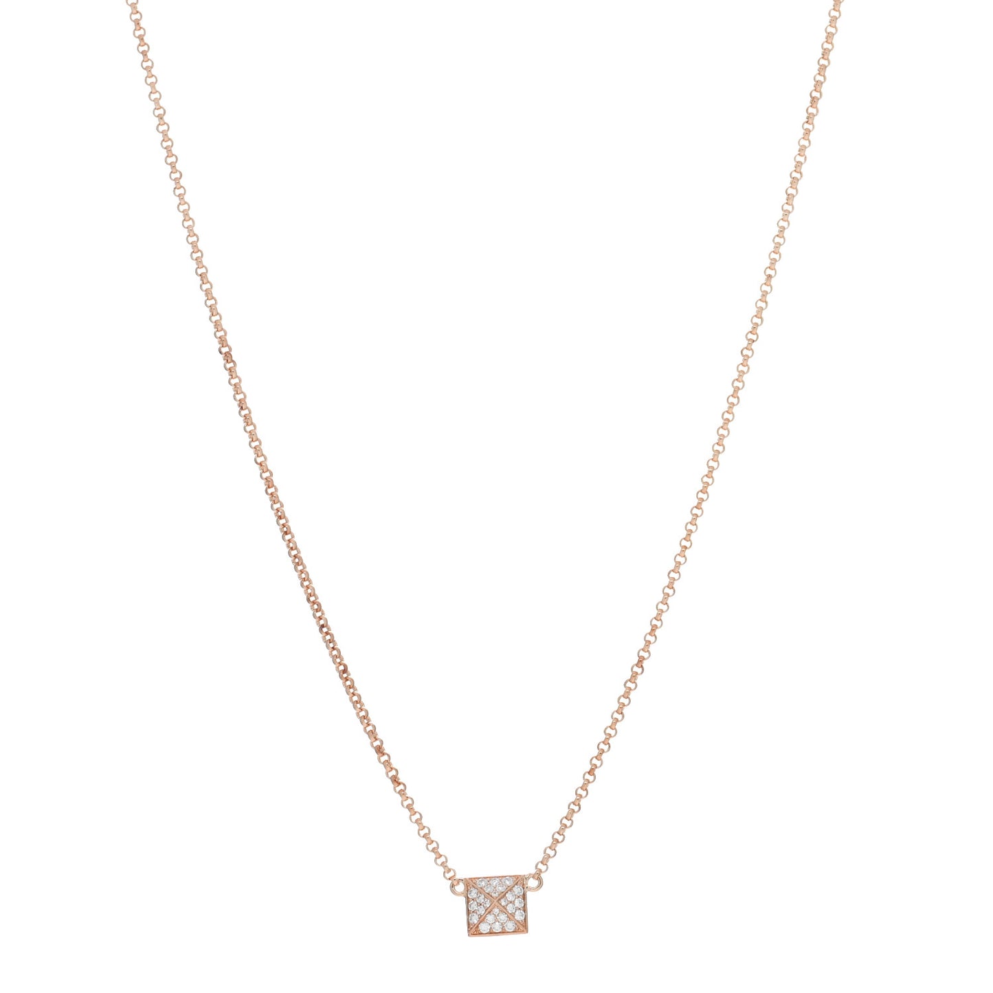 18K Rose Gold Diamond Clou d'H Pendant Necklace