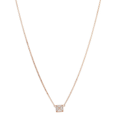 Hermes 18K Rose Gold Diamond Clou d'H Pendant Necklace 1 of 5