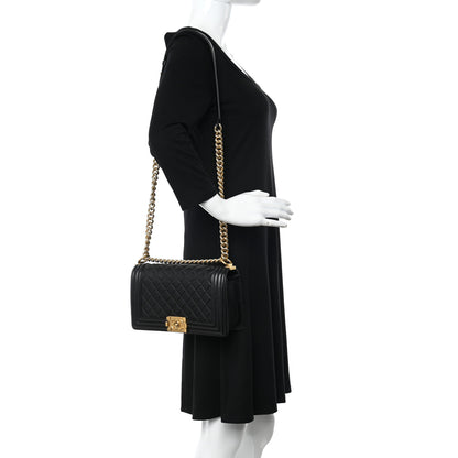 Chanel Lambskin Quilted Medium Boy Flap Black 2 of 10