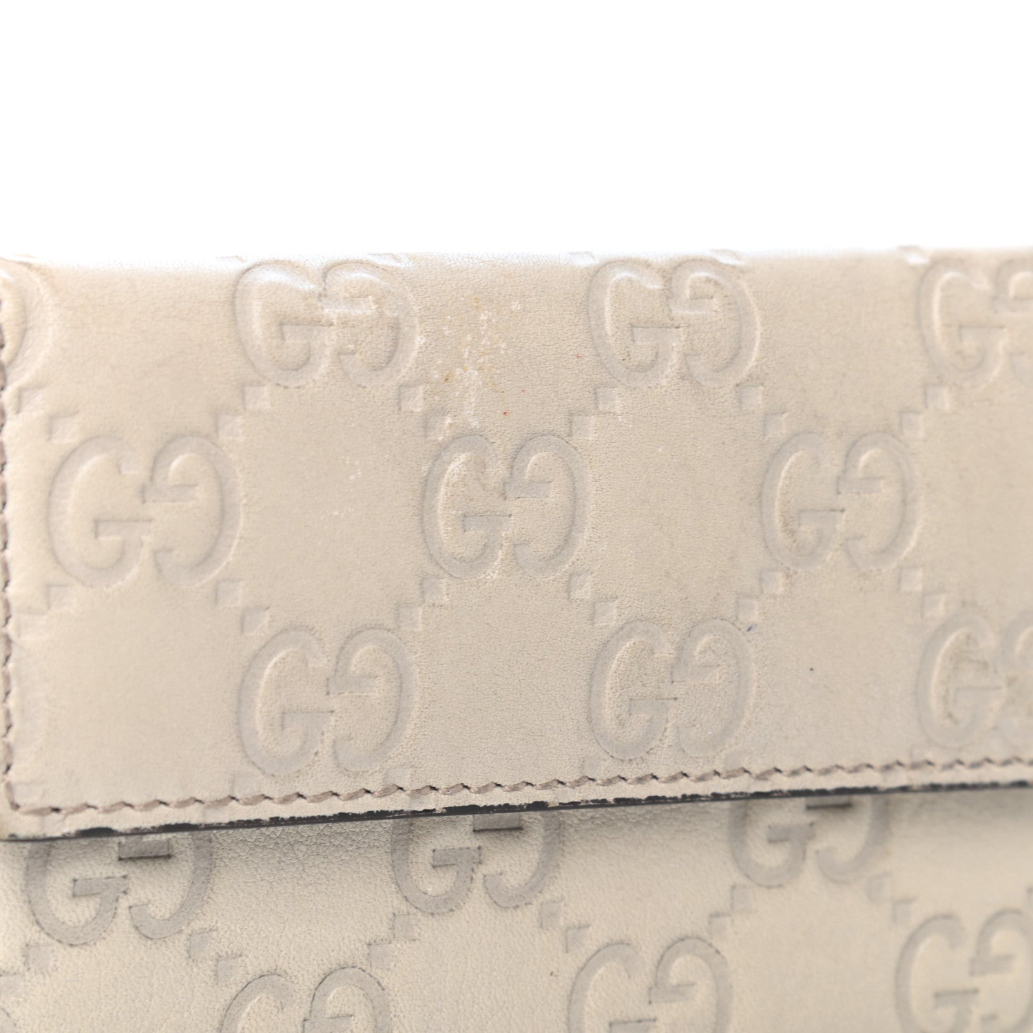 Gucci Guccissima Heart Continental Wallet Off White 10 of 11