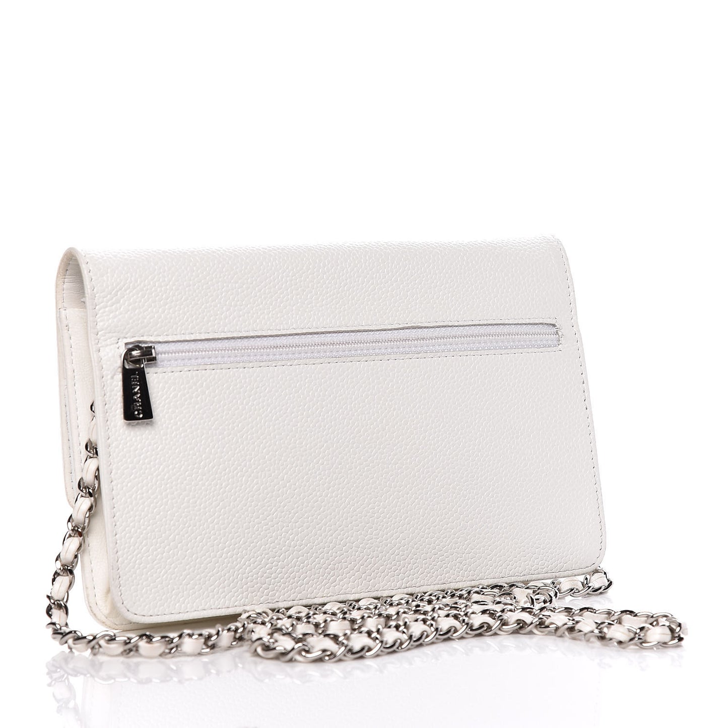 Caviar Timeless CC Wallet on Chain WOC White
