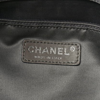 Chanel Calfskin Modern Chain Rhodoid East West Tote Black 6 of 9