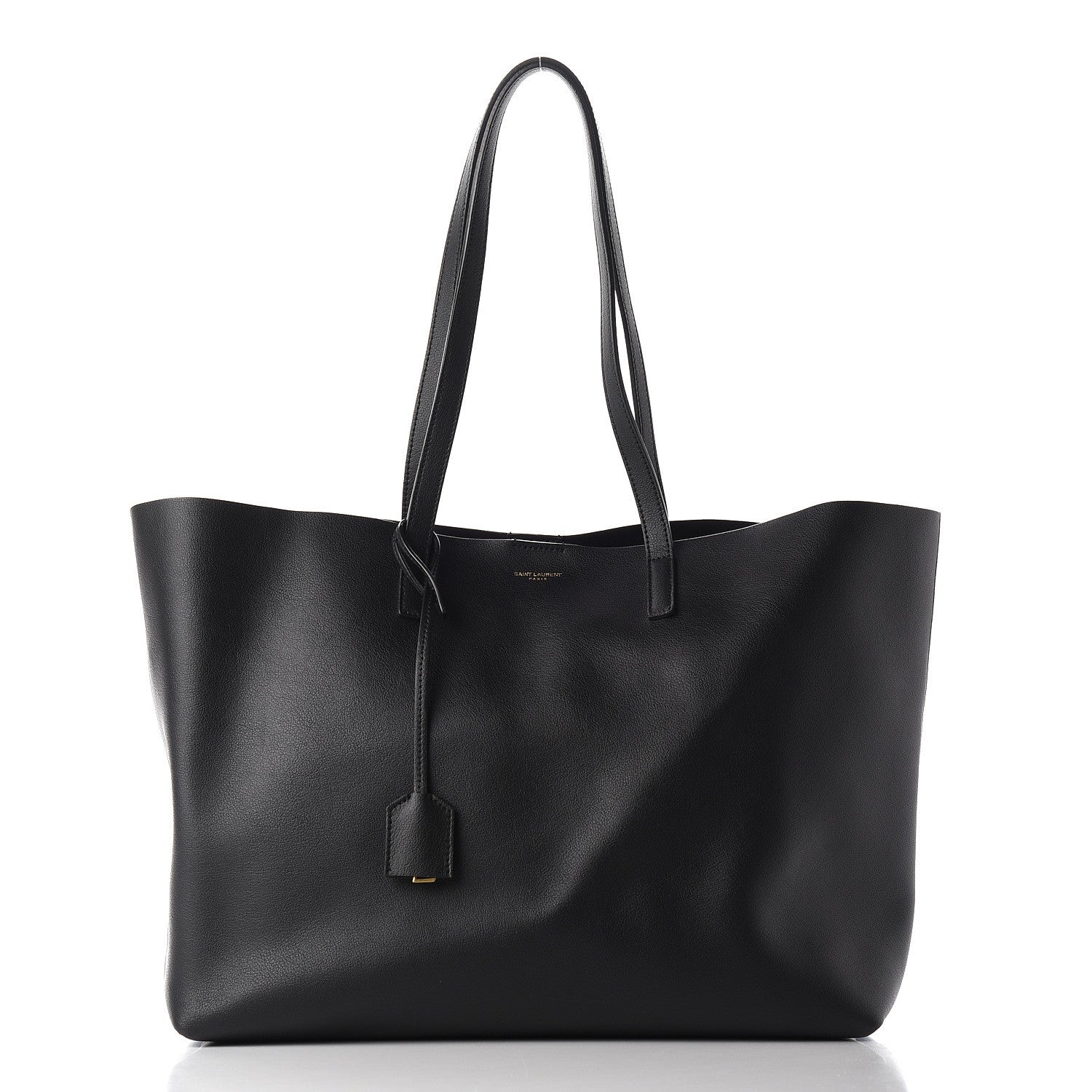 Saint Laurent Calfskin Large Shopping Tote Black 2 of 10