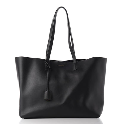 Saint Laurent Calfskin Large Shopping Tote Black 2 of 10