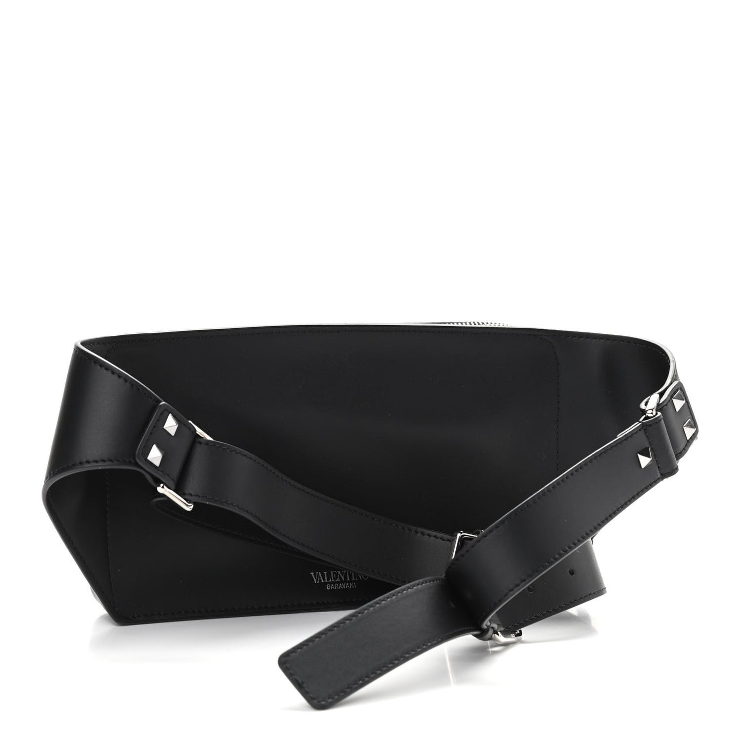 Calfskin VLTN Belt Bag Black White