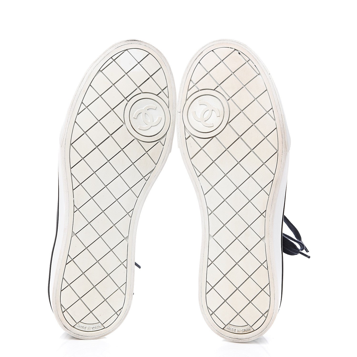 Chanel Canvas Lace Up Cap Toe Sneakers 39 Navy 5 of 14
