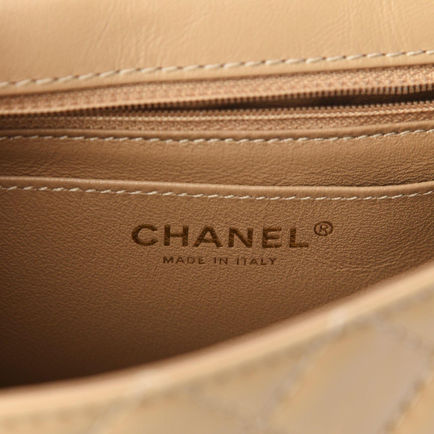 Aged Calfskin Quilted 2.55 Reissue Mini Flap Beige