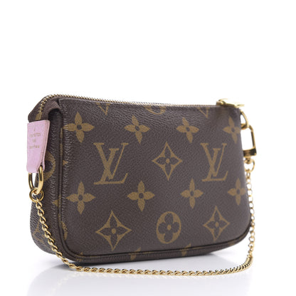 Louis Vuitton Monogram 2016 Christmas Animation Mini Pochette Accessories Rose Ballerine 3 of 9