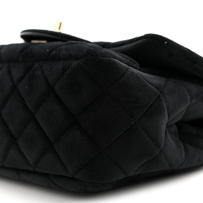 Chanel Velvet Quilted Mini Square Pearl Crush Flap Black 10 of 10