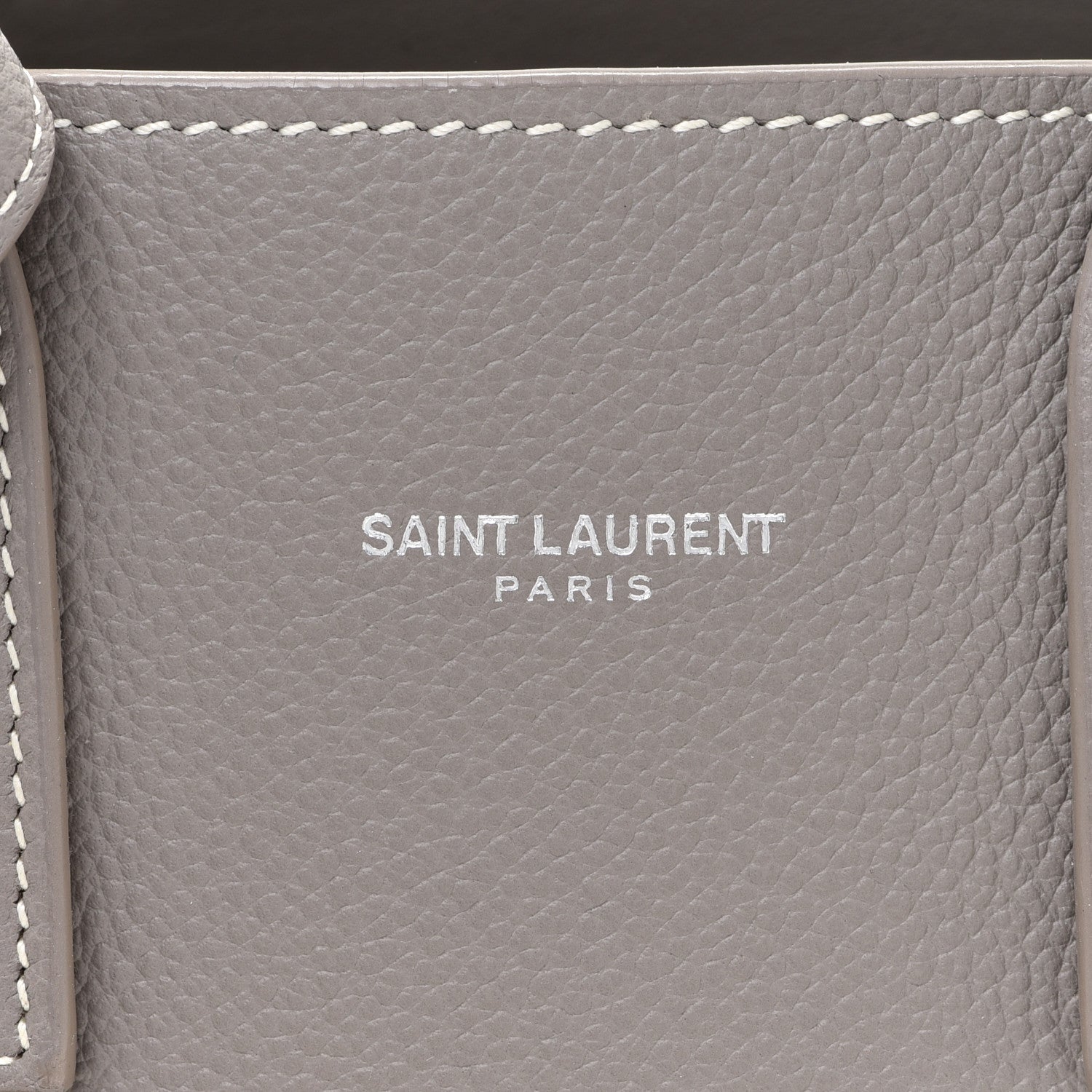 Saint Laurent Grained Calfskin Nano Sac De Jour Fog 7 of 9