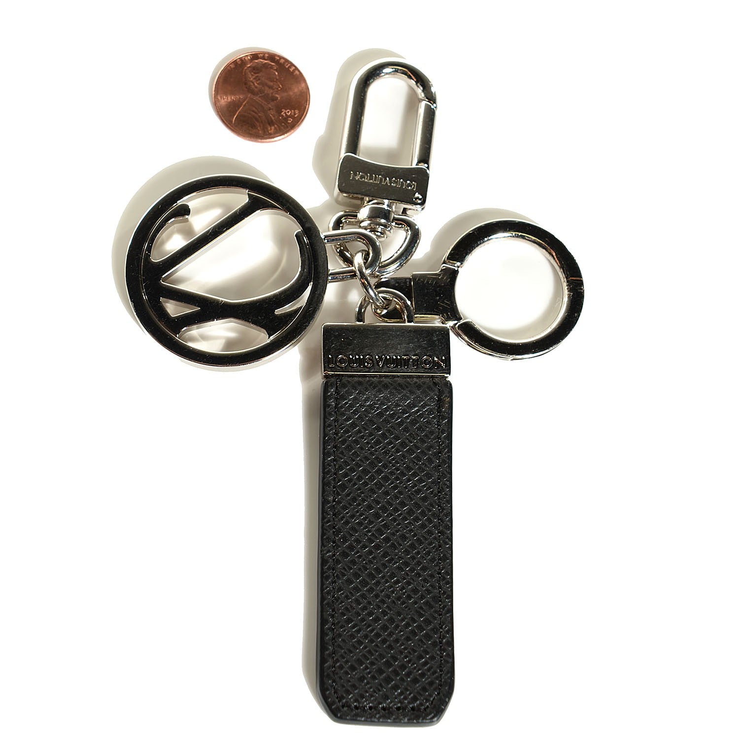 Louis Vuitton Taiga Calfskin LV Club Key Holder Ardoise 2 of 4