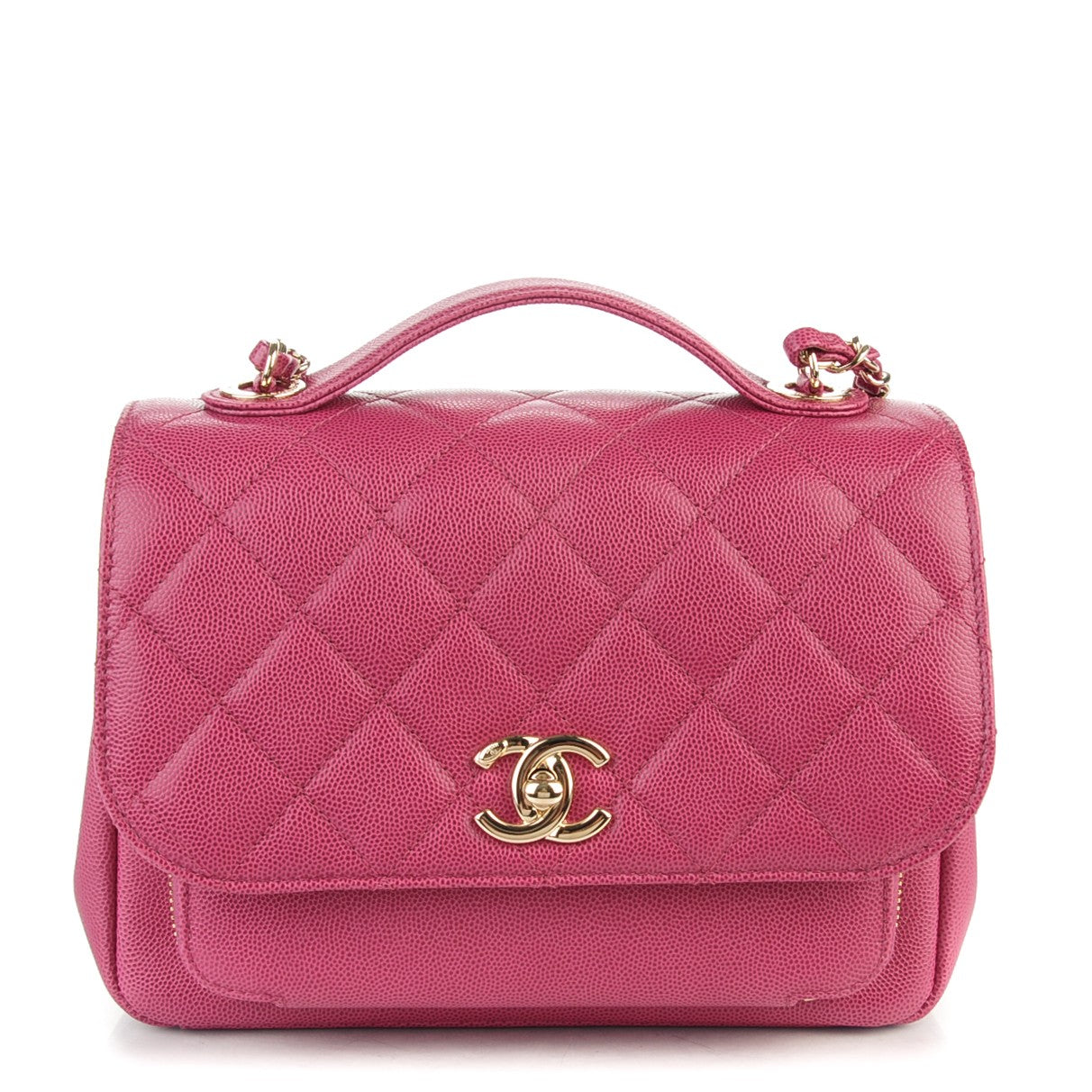 Chanel Caviar Quilted Small Business Affinity Flap Dark Pink 1 of 8
