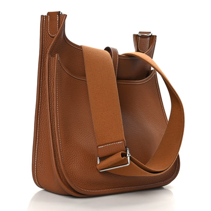 Hermes Taurillon Clemence Evelyne III PM Gold 3 of 9