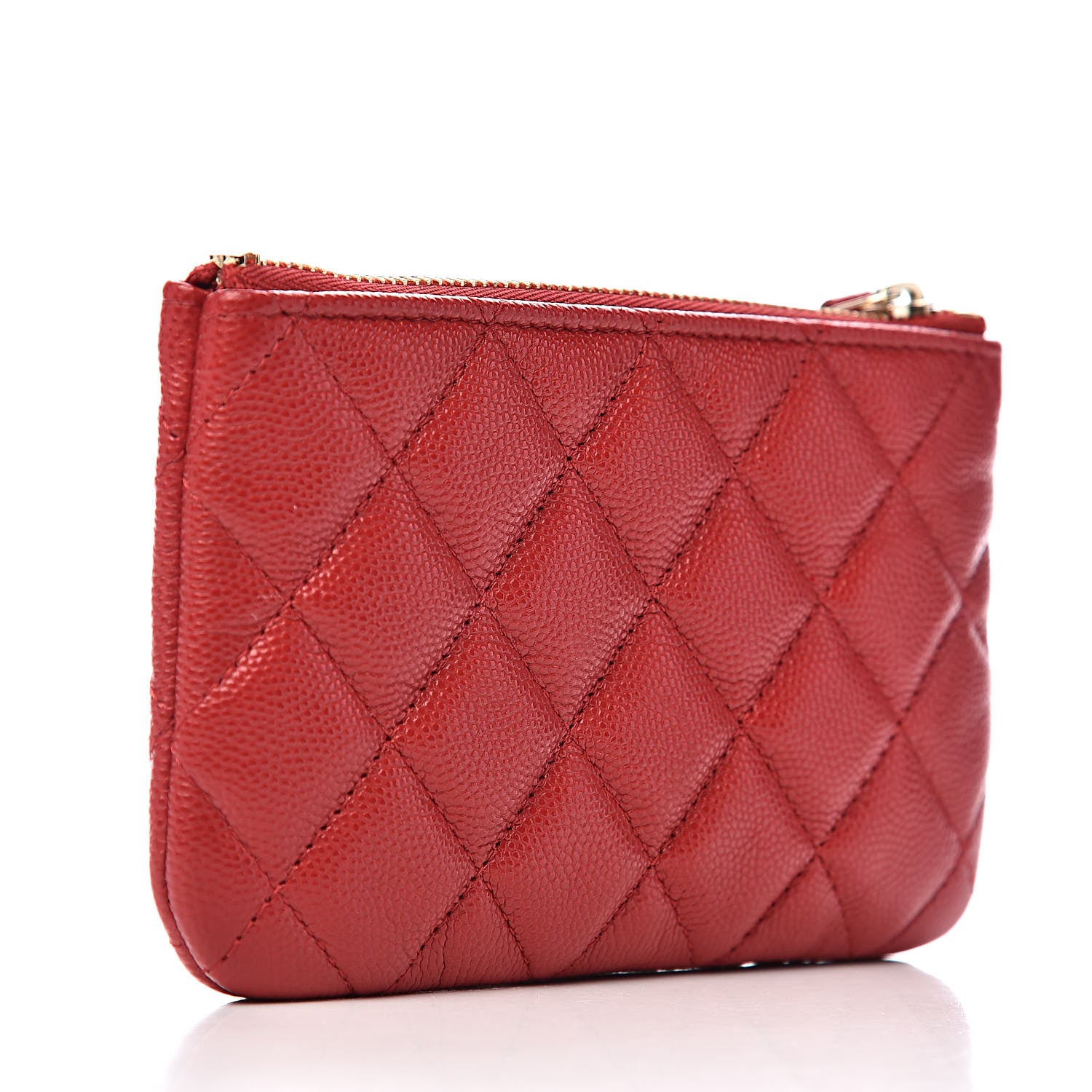Chanel Caviar Quilted Small Cosmetic Case Red 3 of 8