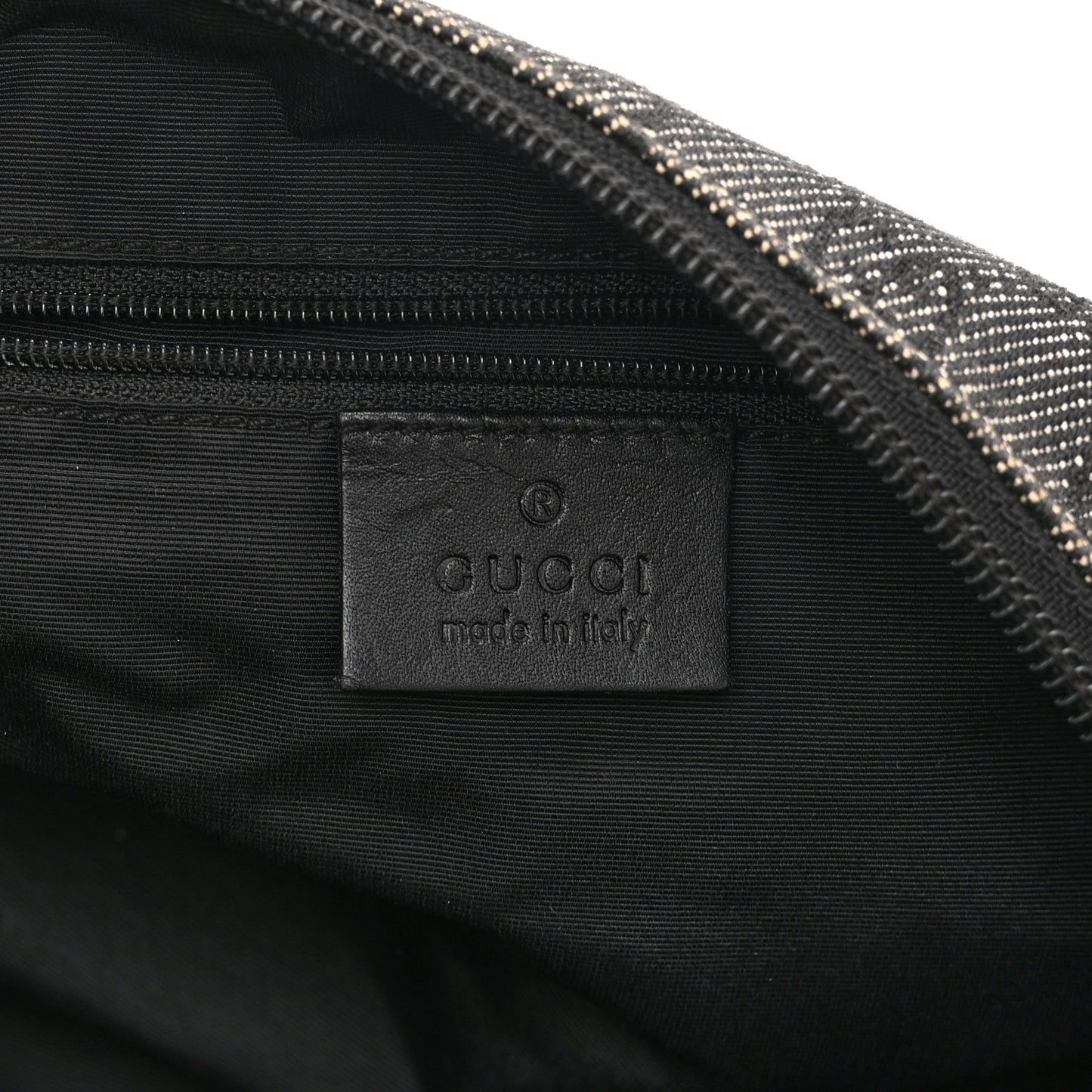 Denim Monogram GG Signature Shoulder Bag Black