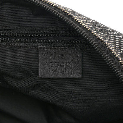 Gucci Denim Monogram GG Signature Shoulder Bag Black 6 of 10