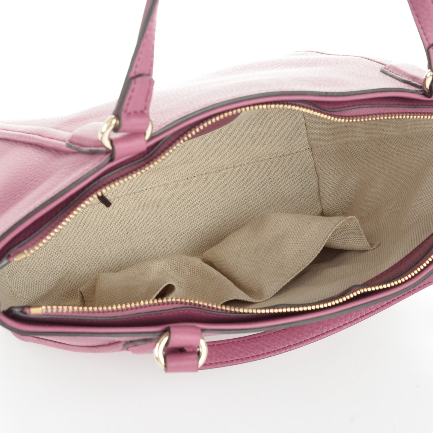 Pebbled Calfskin Small Soho Top Handle Bag Peonia Flower