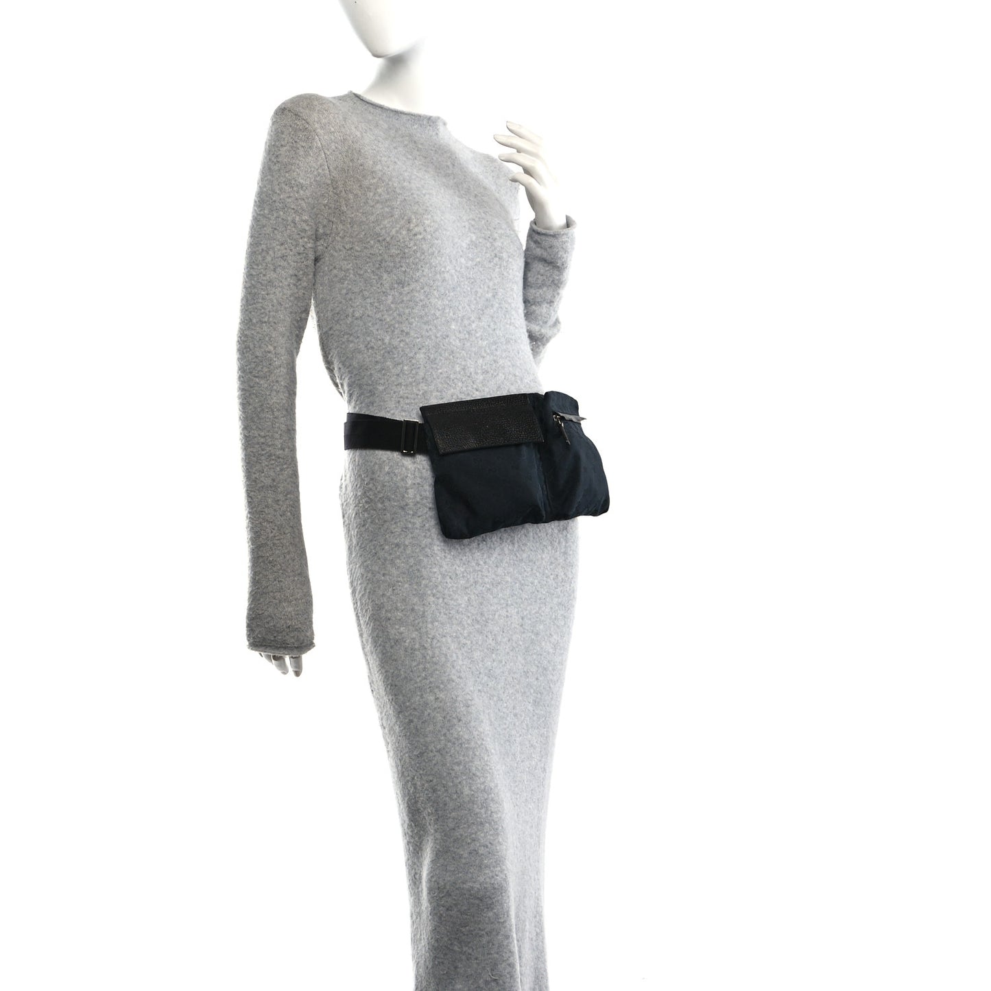 GG Monogram Double Pocket Belt Bag Black