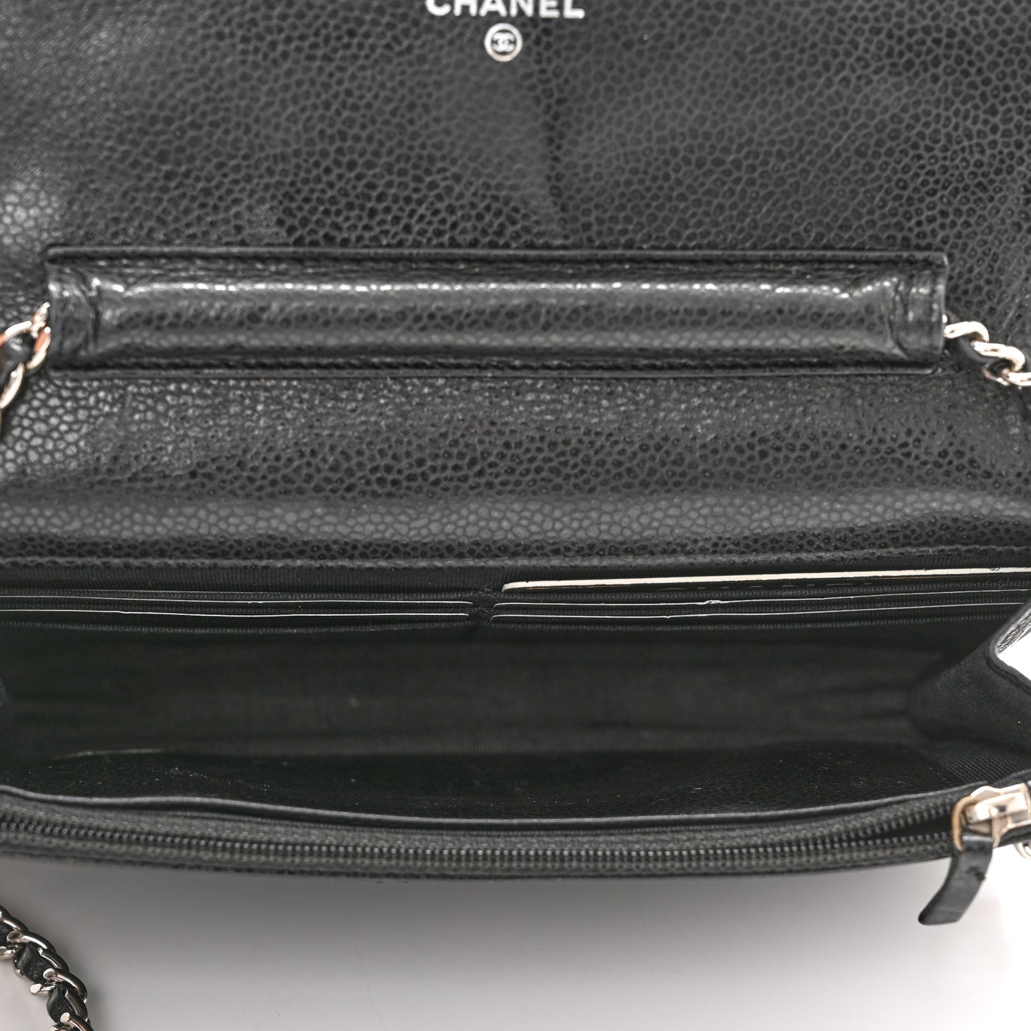 Chanel Caviar Quilted Wallet On Chain WOC Black 5 of 12