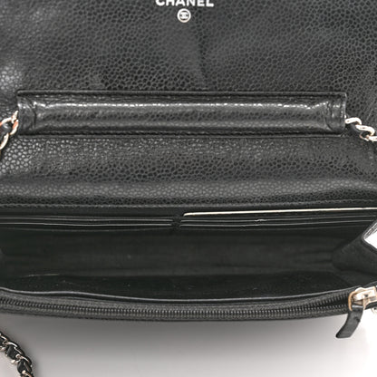 Chanel Caviar Quilted Wallet On Chain WOC Black 5 of 12