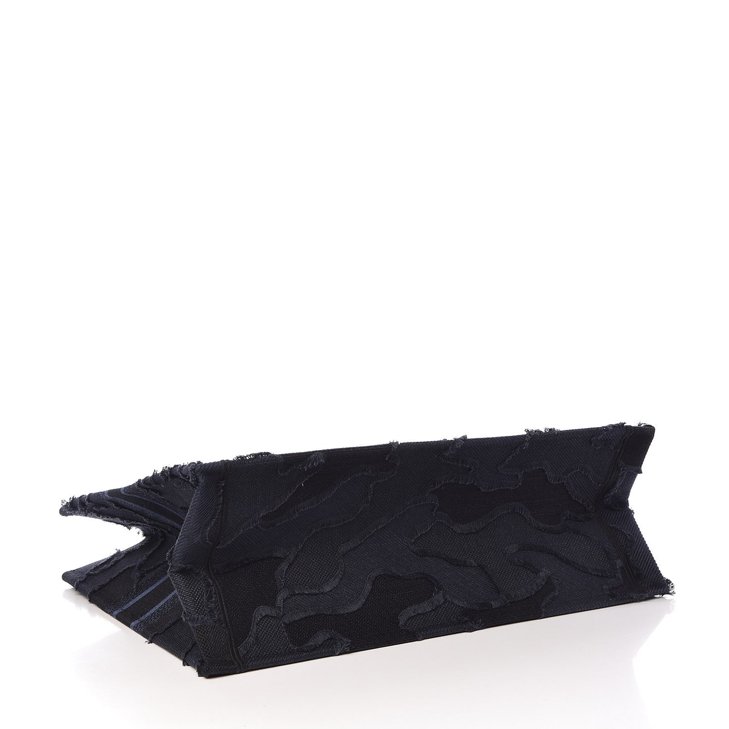 Canvas Embroidered Camouflage Book Tote Blue