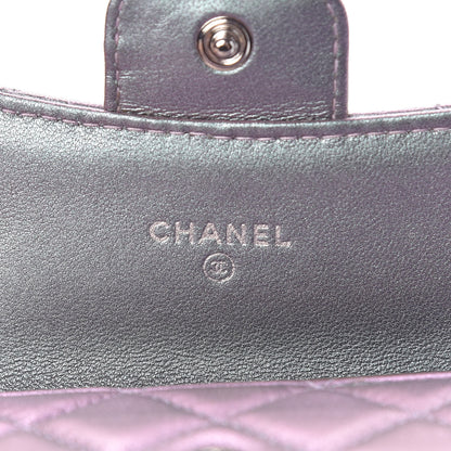 Chanel Iridescent Lambskin Quilted Reissue Flap Card Holder Light Purple 6 of 8