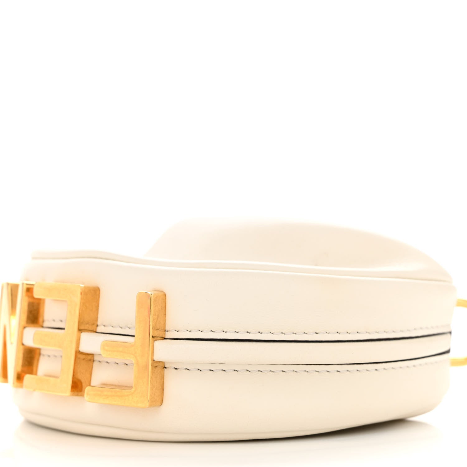 Fendi Vitello Grace Matte Nano Fendigraphy Hobo Charm White Ice 11 of 13