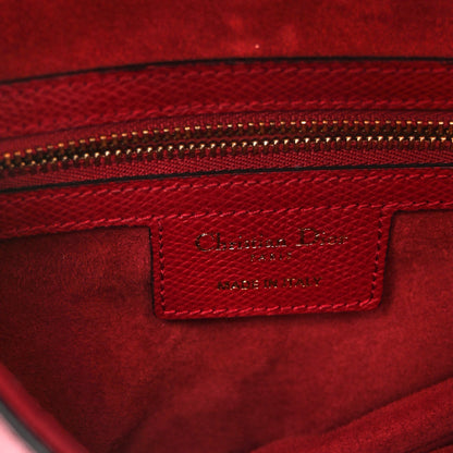 Christian Dior Grained Calfskin Saddle Bag Red 6 of 14