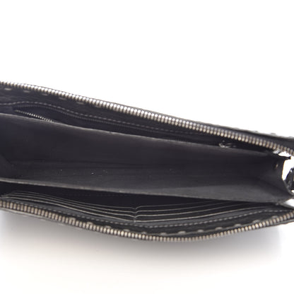 Fendi Cuoio Romano Lux Selleria Monster Eyes Embossed Slim Clutch Asfalto 5 of 9