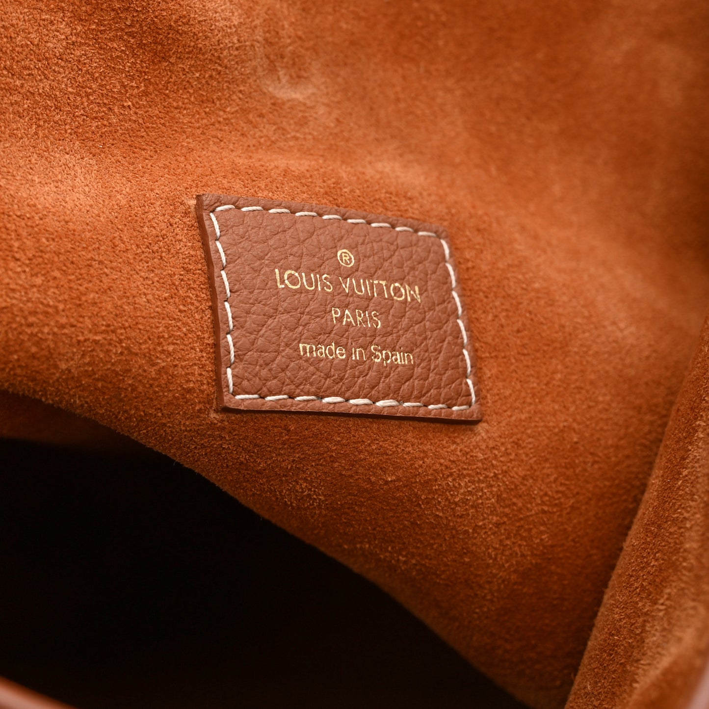 Grained Calfskin Low Key Hobo MM Cognac