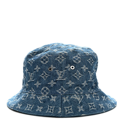 Louis Vuitton Monogram Denim Transformable Bob Bucket Hat Blue 4 of 16