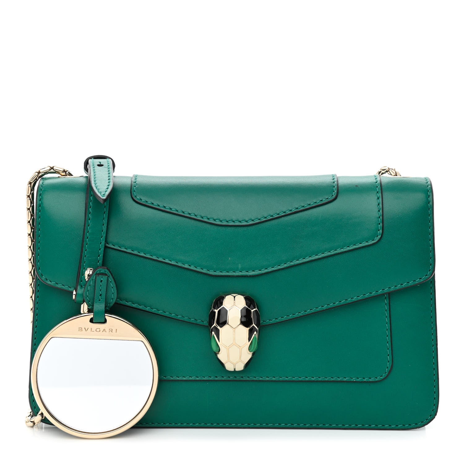 Bulgari Calfskin Serpenti Forever Crossbody Bag Emerald Green 1 of 11