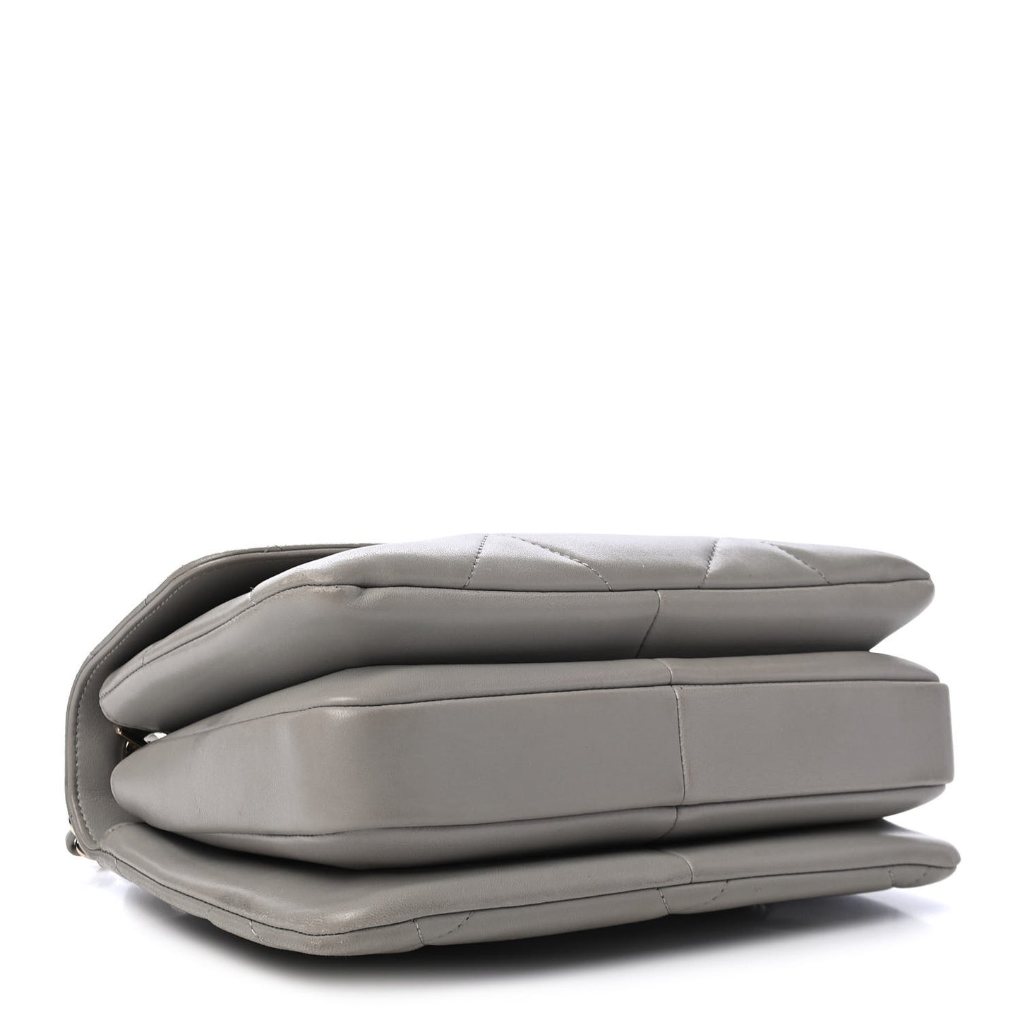 Lambskin Quilted Small Trendy CC Top Handle Flap Grey