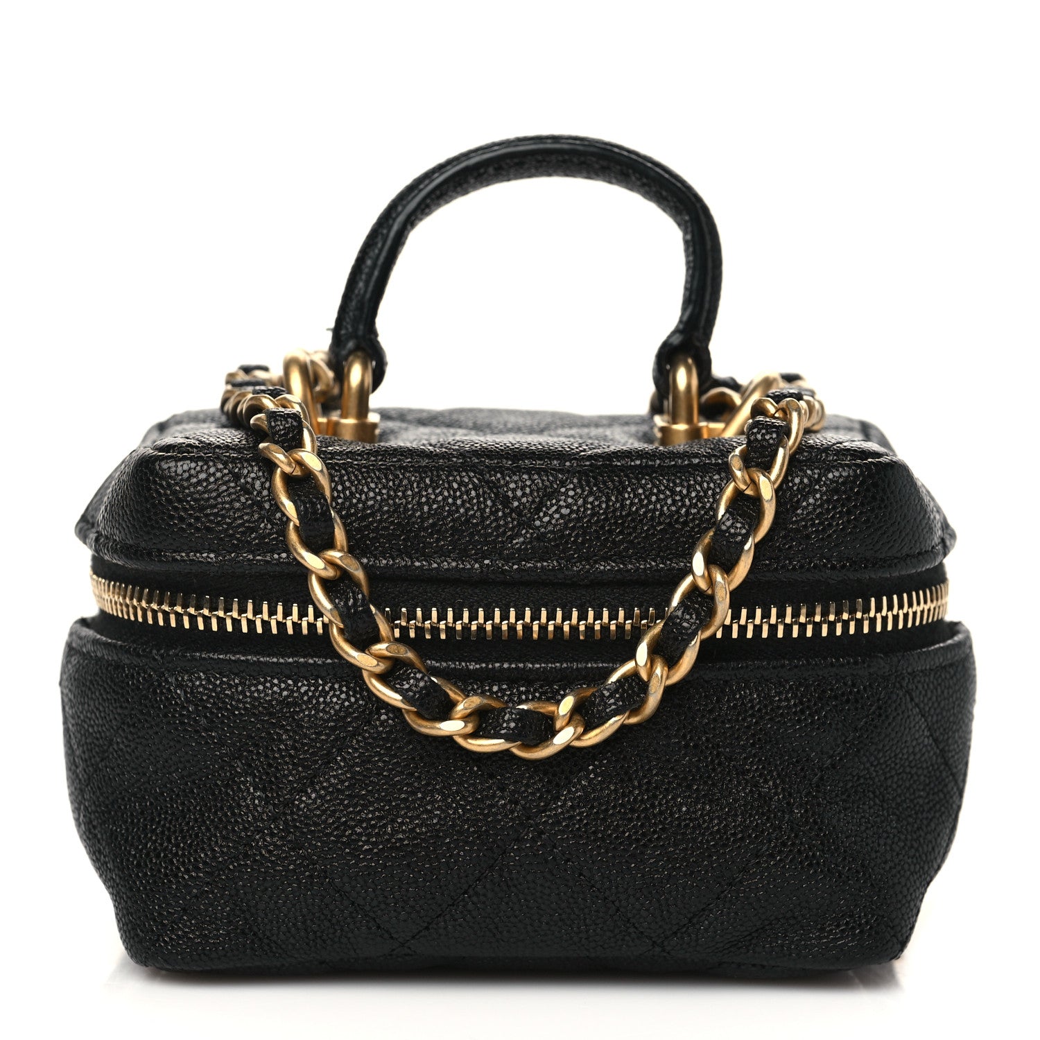 Chanel Caviar Quilted Mini Top Handle Vanity With Chain Black 1 of 9