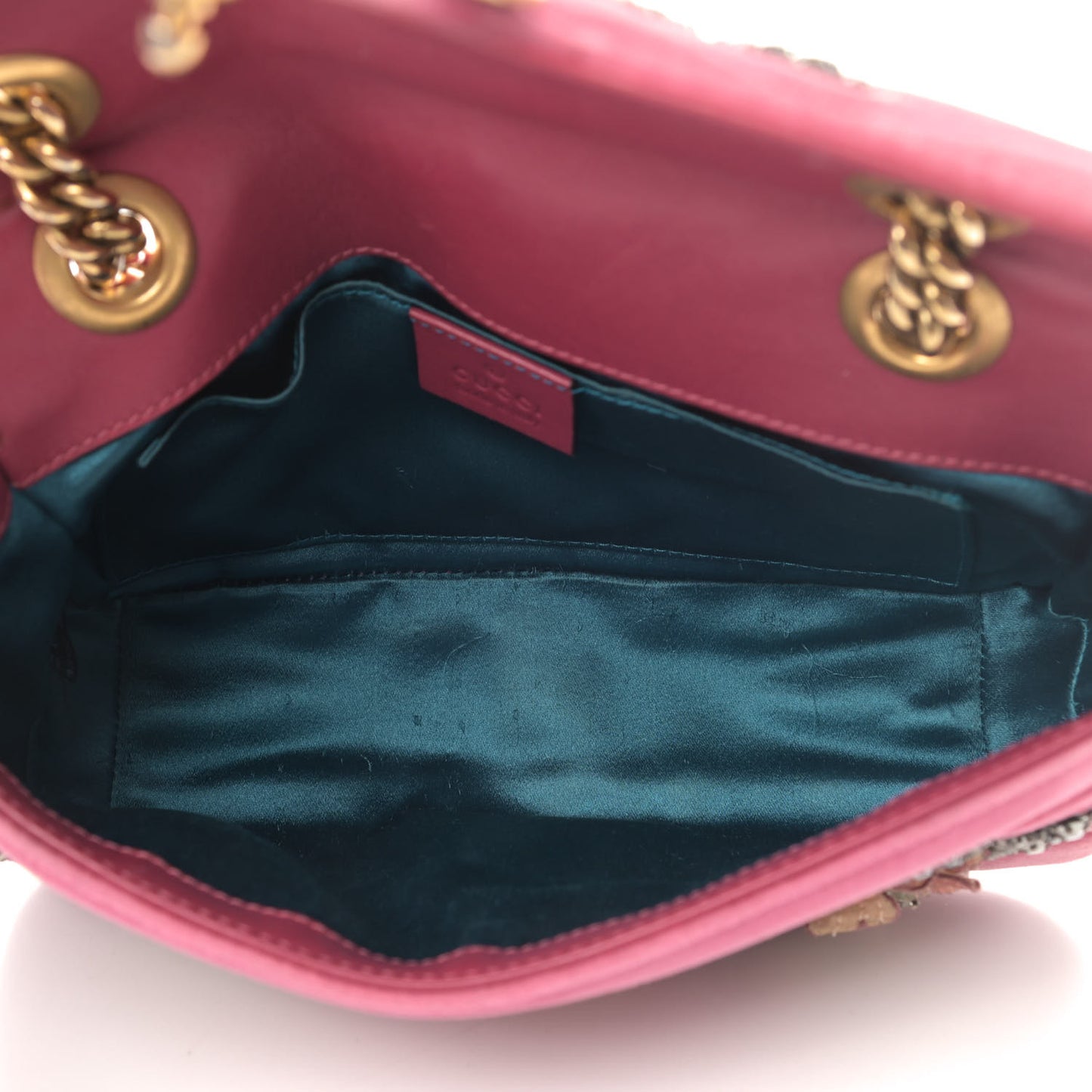 Velvet Matelasse Embroidered Mini GG Marmont Shoulder Bag Light Raspberry Rose