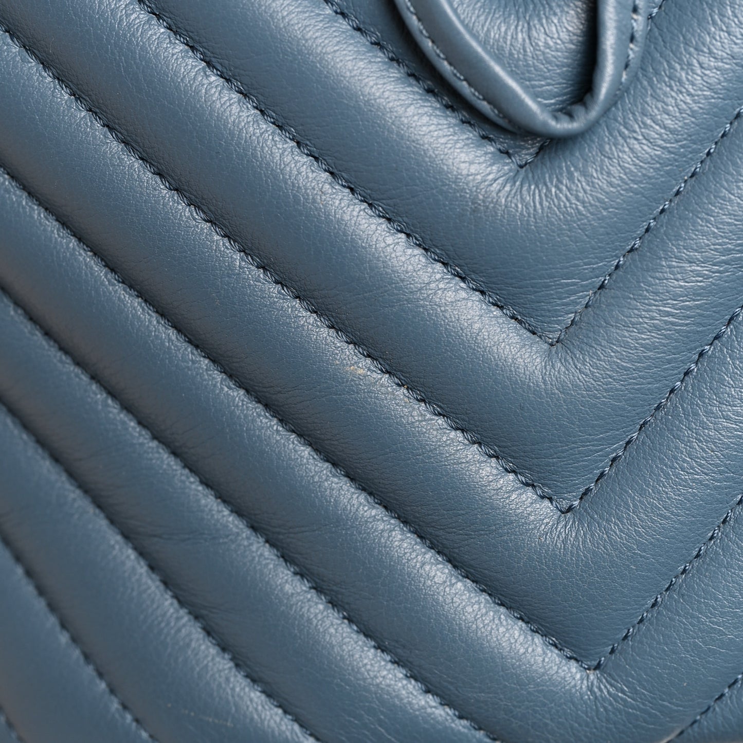 Calfskin Chevron Quilted Small Urban Spirit Backpack Light Blue