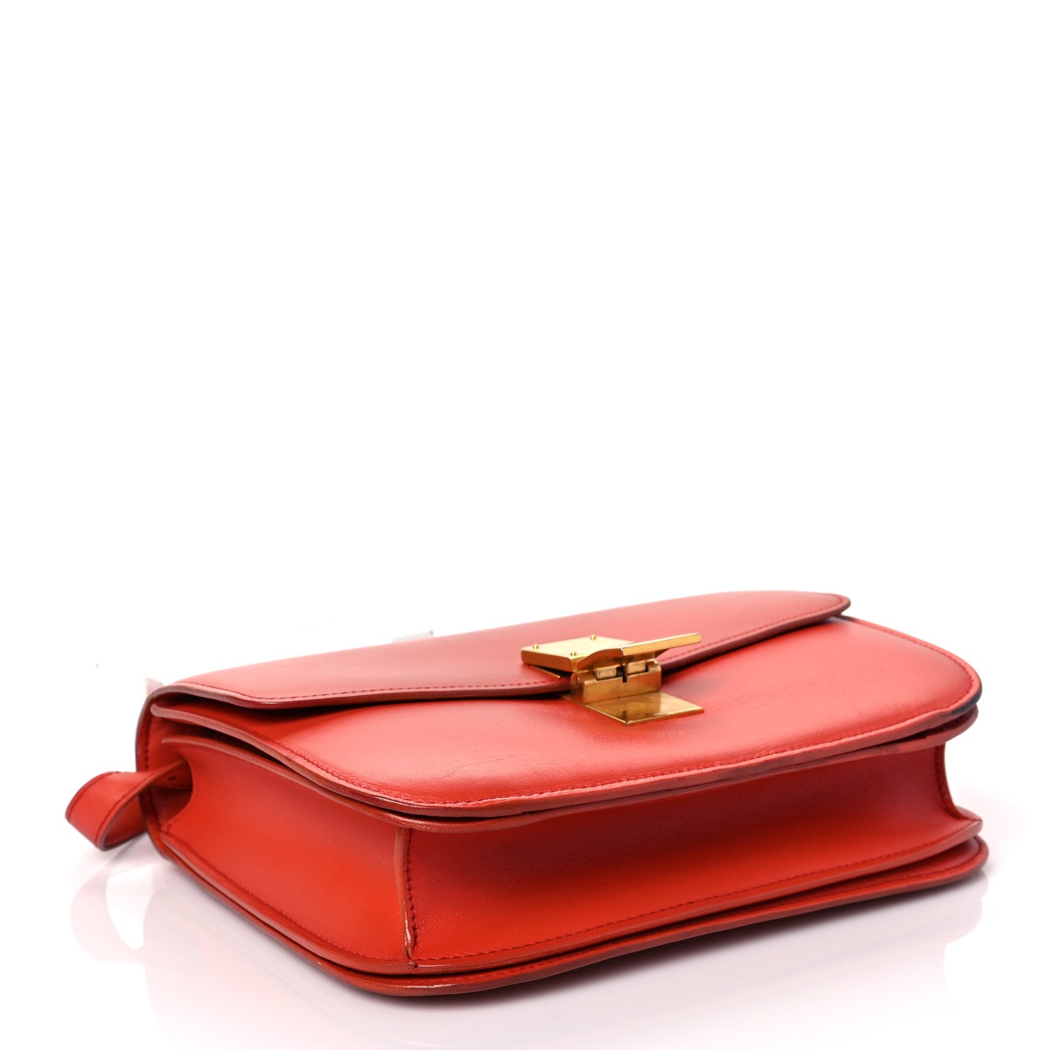 Celine Box Calfskin Medium Classic Box Flap Bag Poppy 3 of 9