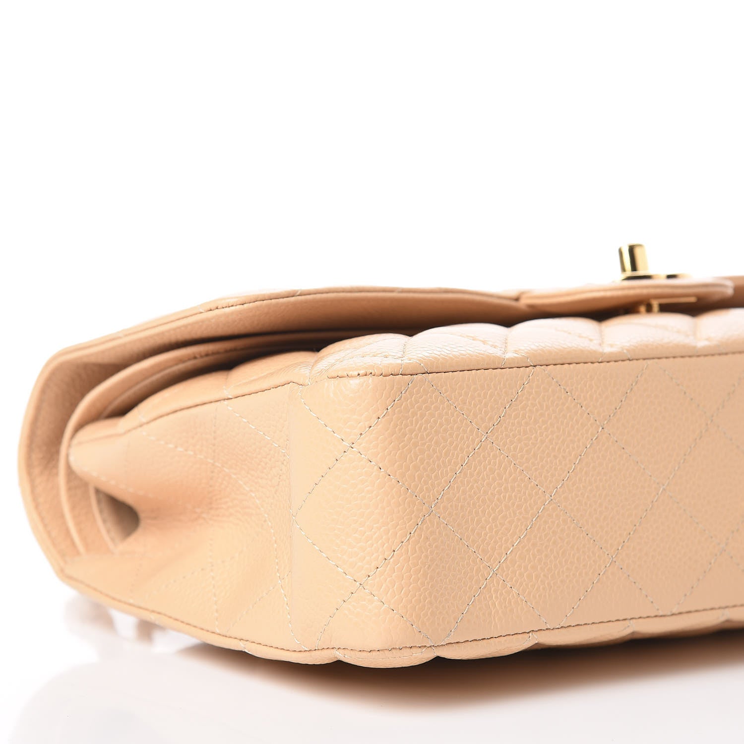 Chanel Caviar Quilted Medium Double Flap Beige Clair 5 of 9