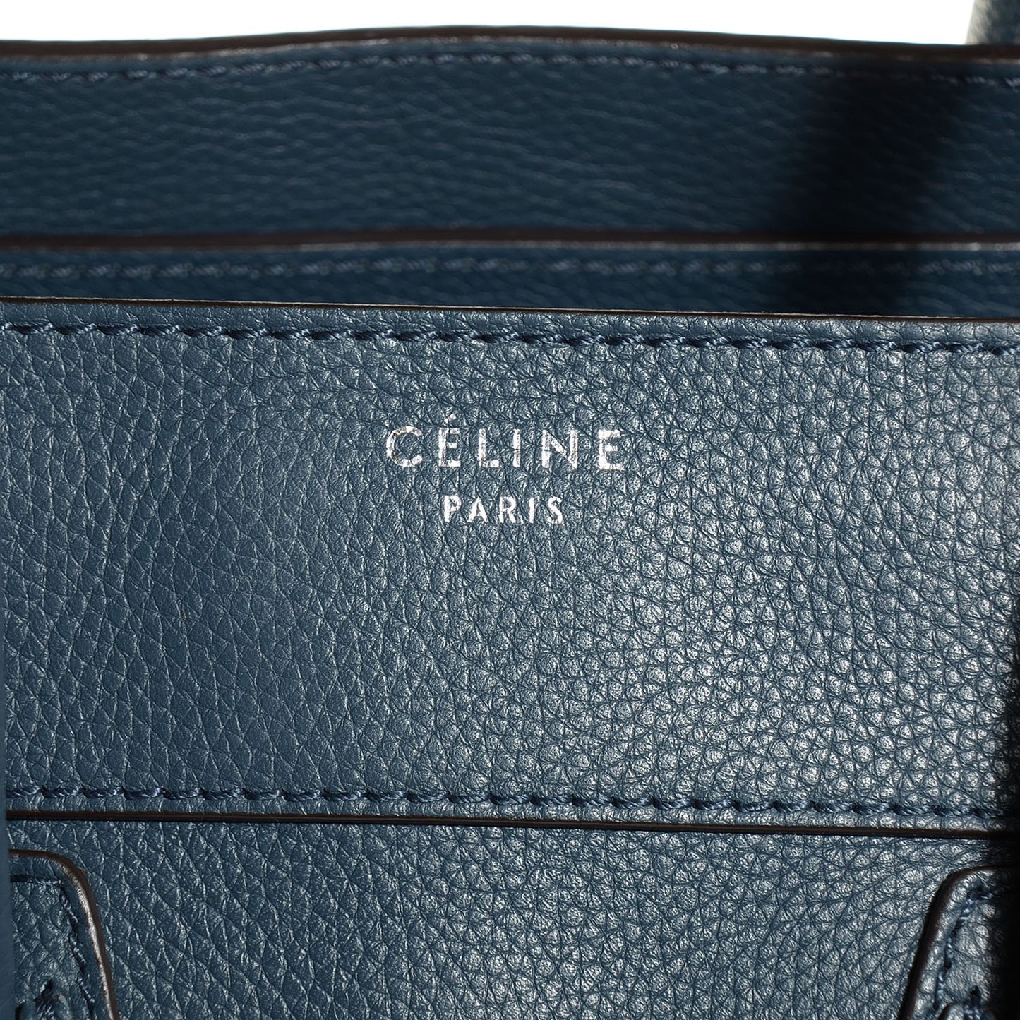 Drummed Calfskin Mini Luggage Blue
