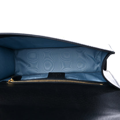 Gucci Textured Calfskin Bee Star Print Small Sylvie Shoulder Bag Black 5 of 9