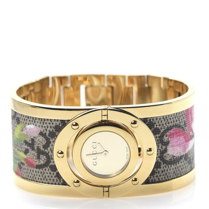 Gucci Stainless Steel Canvas 33mm Twirl GG Supreme Blooms Quartz Watch 3 of 7