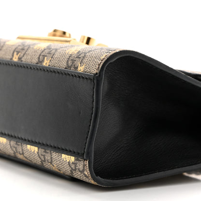 Gucci GG Supreme Monogram Bees Small Padlock Shoulder Bag Black 10 of 14