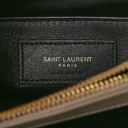 Saint Laurent Calfskin Y Quilted Monogram Small Loulou Chain Satchel Dark Beige 7 of 9